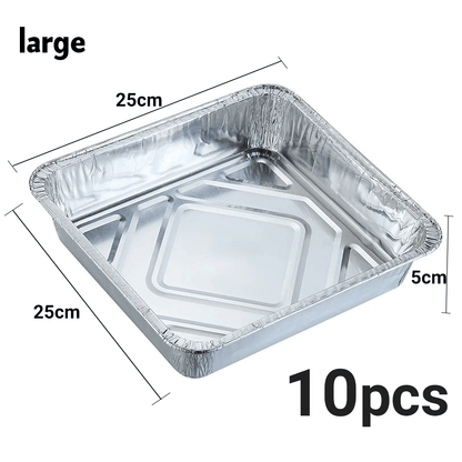 وعاء ألمنيوم مربع كبير