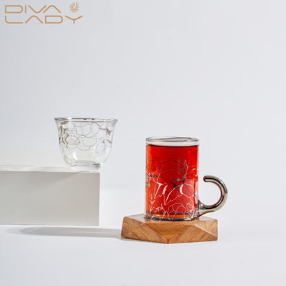 طقم استكانه وفناجين عربية 18 قطعة