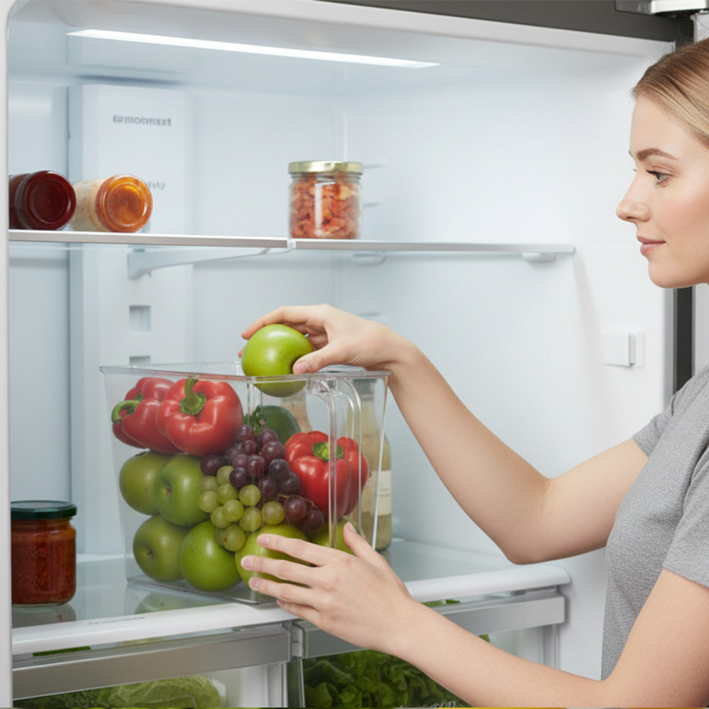 سلة تخزين بمقبض وغطاء