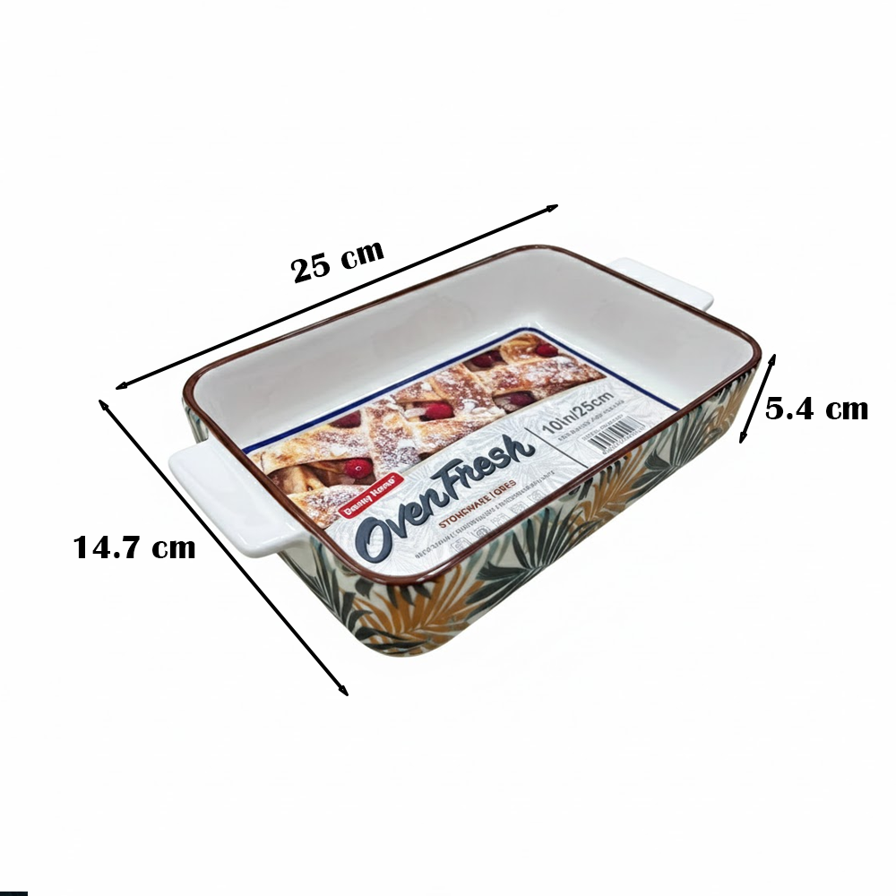 صينية فرن سيراميك مستطيلة