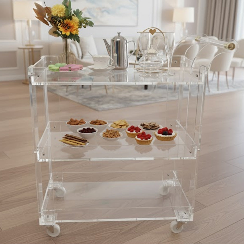 عربة دوارة من الأكريليك