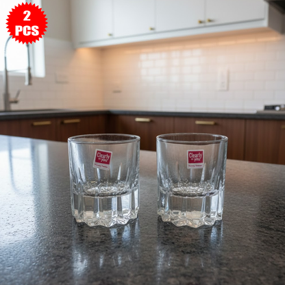 طقم أكواب زجاجية للتقديم 2قطعة