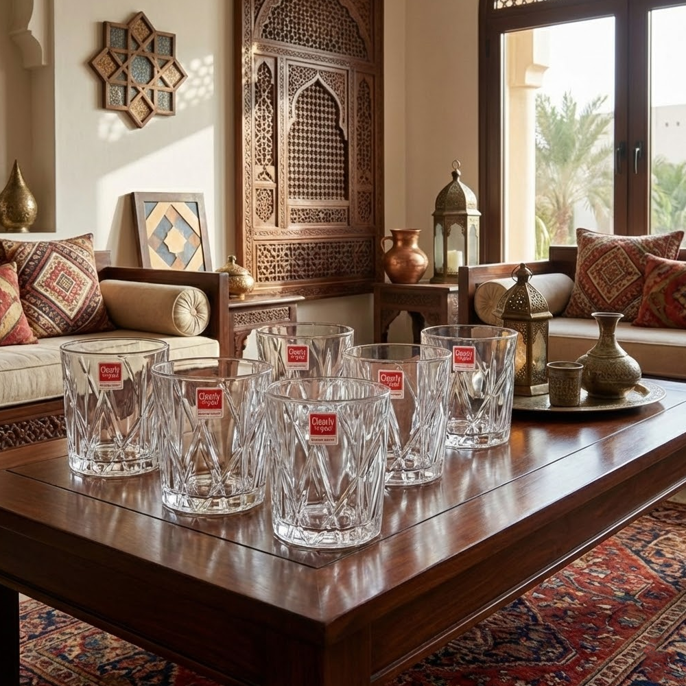 طقم اكواب تقديم زجاجية Diva Lady