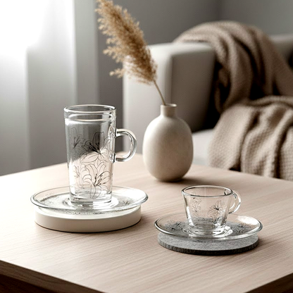 طقم استكانة وفنجان 18قطعة Diva Lady