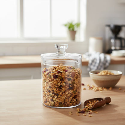 برطمان زجاجي بغطاء زجاجي