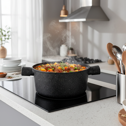 طقم أواني طهي جرانيت فاخر – ١٠ قطع