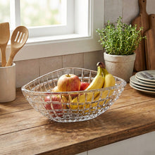 وعاء تقديم زجاجي مقطوع بالكريستال