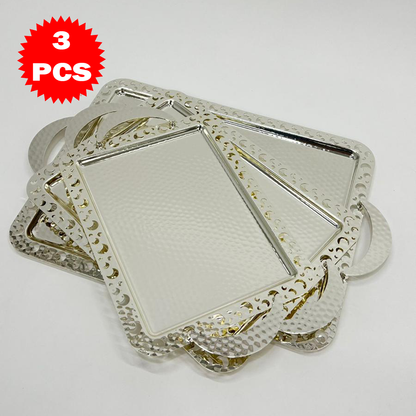 طقم صواني تقديم بنقشة الهلال 3 قطع