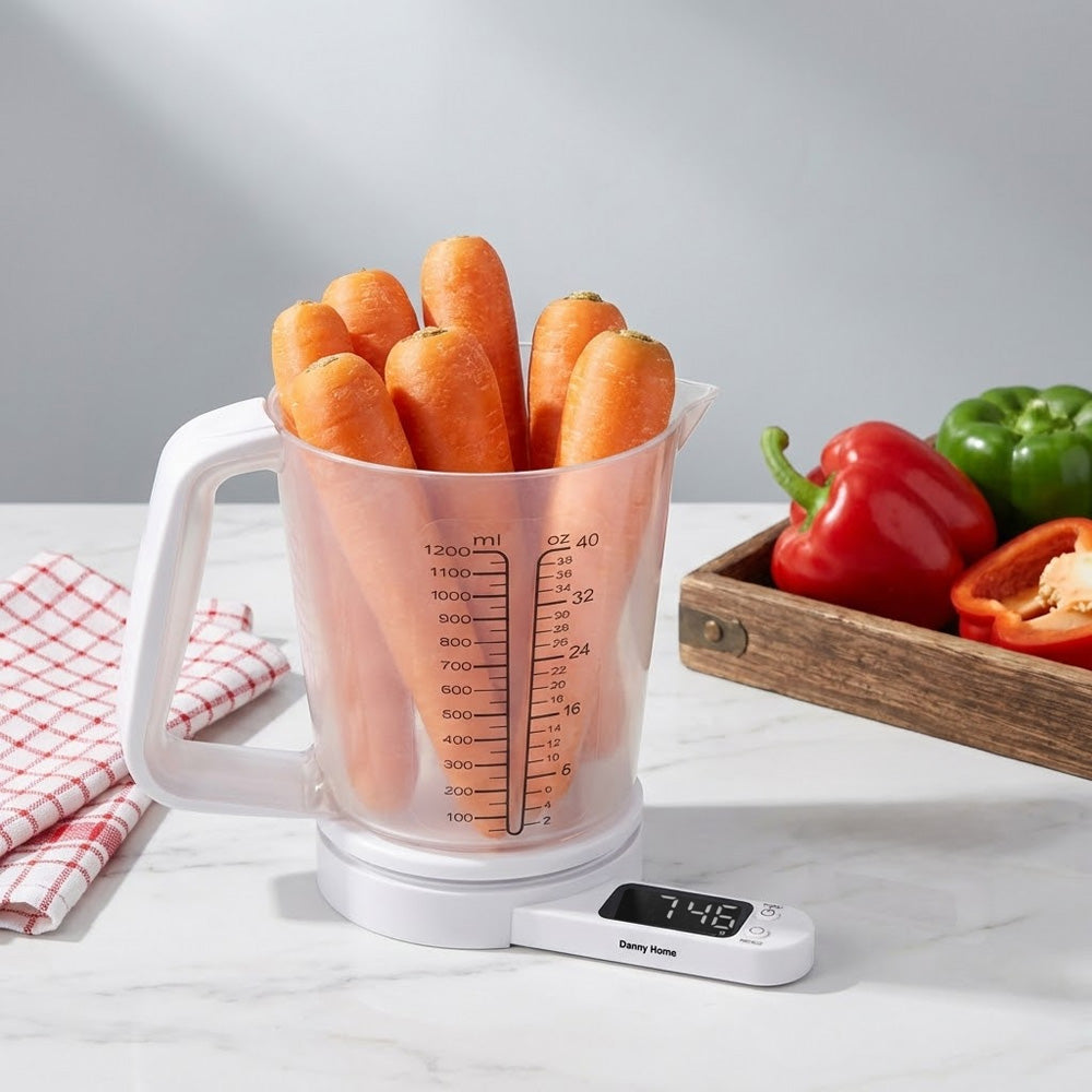 ميزان مطبخ مع كوب قياس