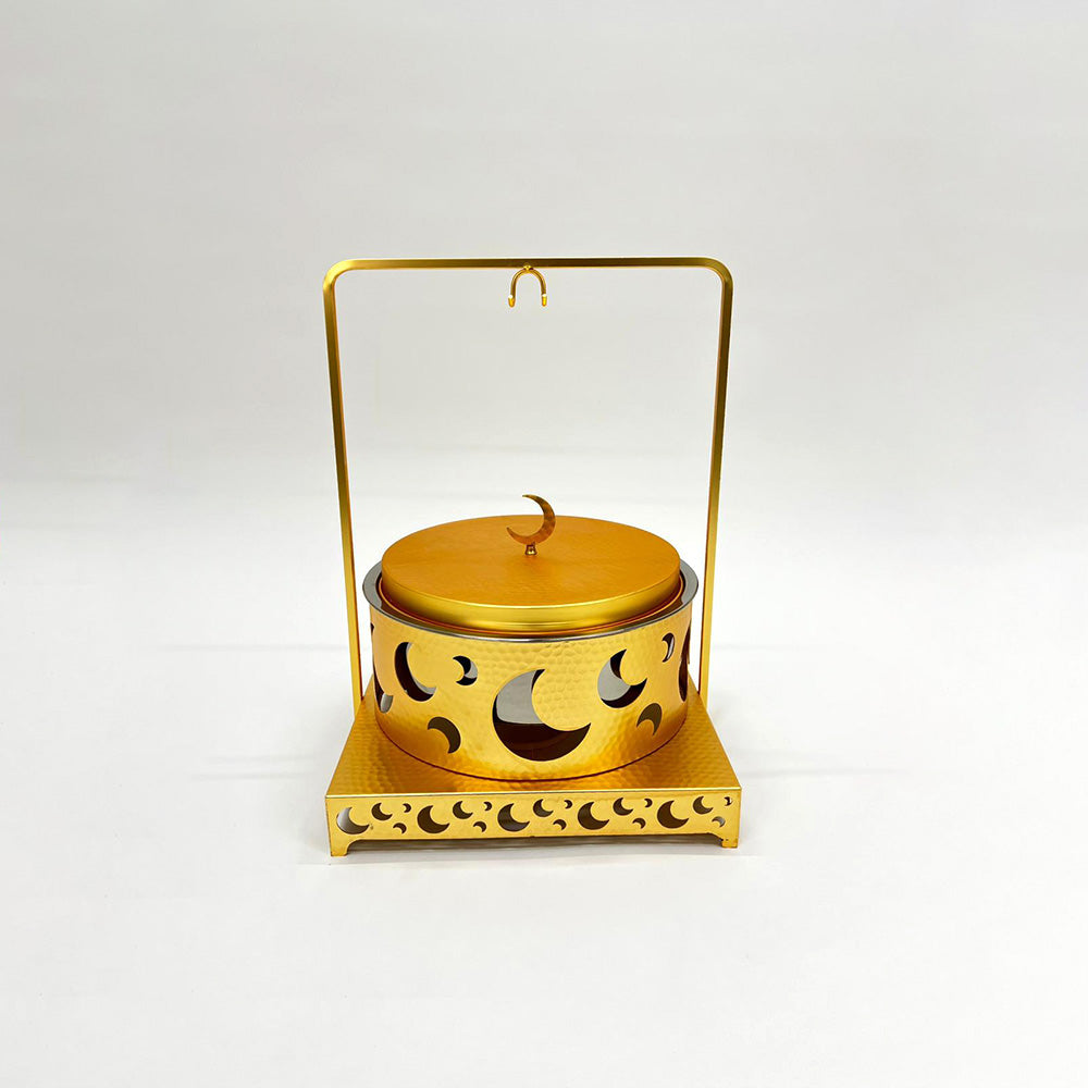 قدر ساخن معلق بتصميم القمر - سعة 4 لتر