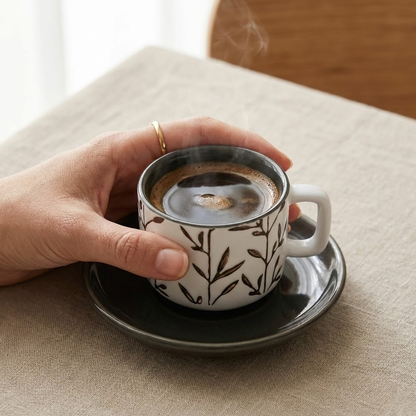 طقم فناجين وصحون قهوة 12 قطعة Diva Lady