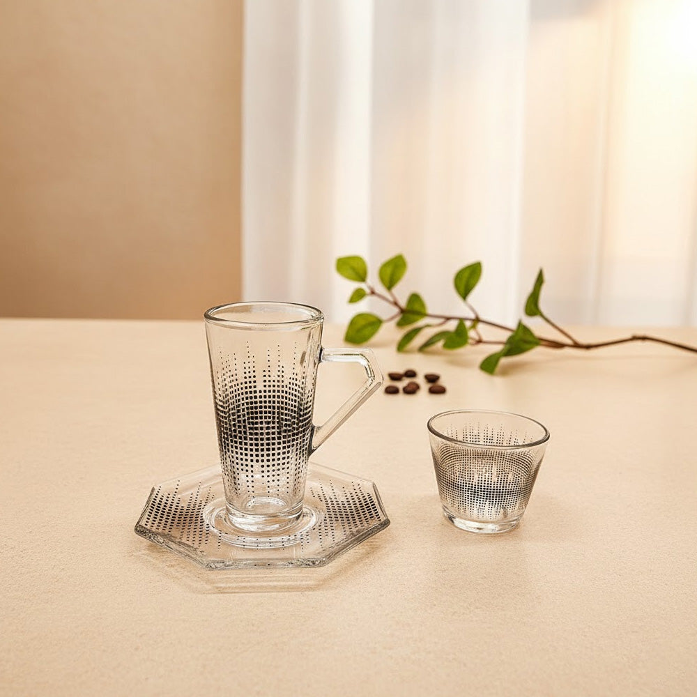 طقم استكانة وفنجان 18قطعة Diva Lady