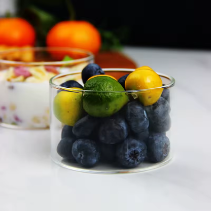 طقم أكواب تقديم زجاجية  قصيرة