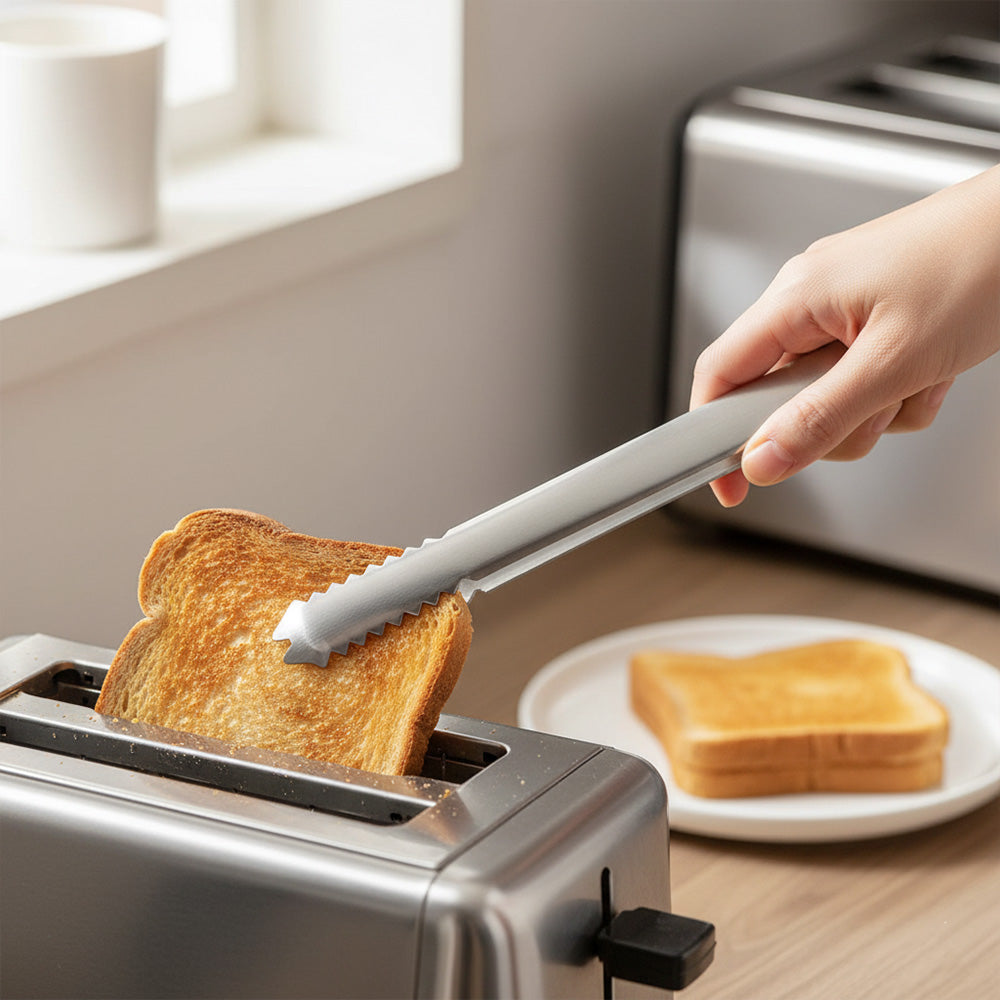 ملقط ثلج من الفولاذ المقاوم للصدأ مع أسنان