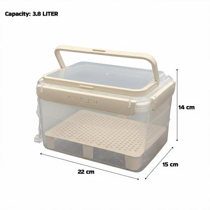 صندوق حفظ الطعام الطازج سعة 3.8 لتر