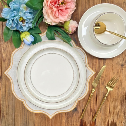 طقم أطباق مائدة فاخر 24 قطعة