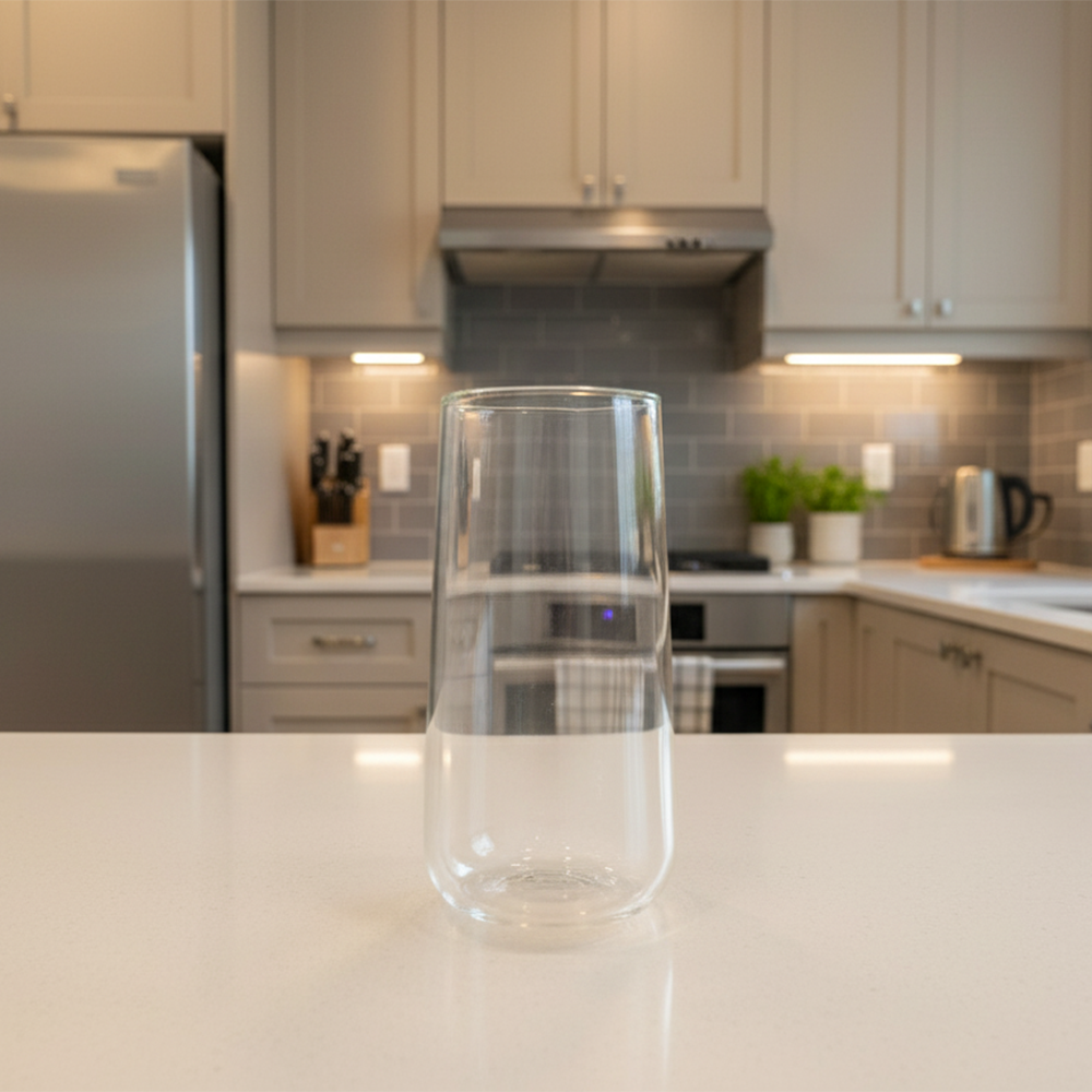 طقم أكواب زجاجية طويلة شفافة 500 مل 4 قطع