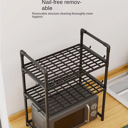 رف منظم للمطبخ بخطافات