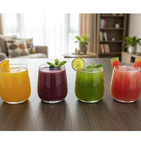 طقم أكواب زجاجية شفافة 430 مل 4 قطع