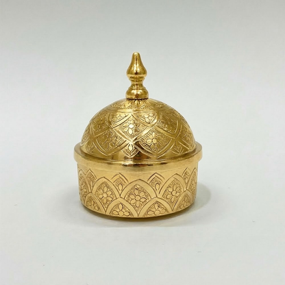 وعاء تمر معدني فاخر مزخرف