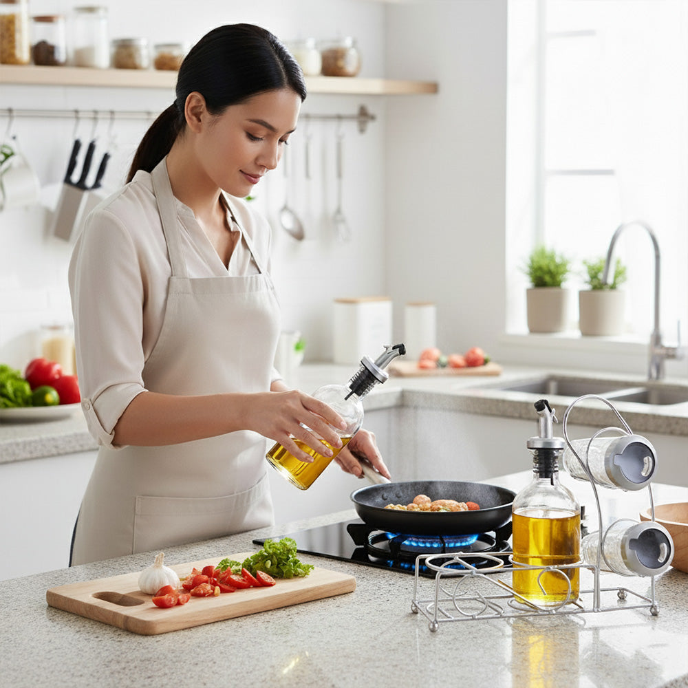 طقم حامل زيوت تصميم غريب