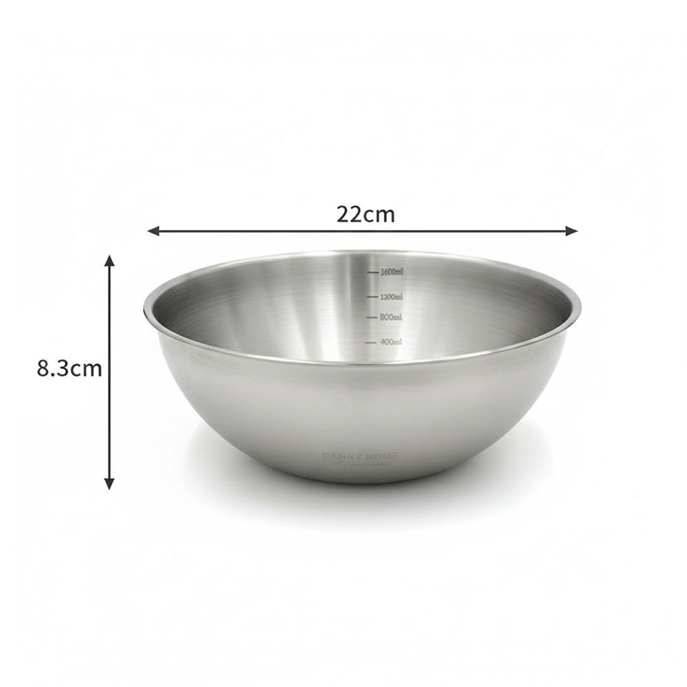 أوعية خلط من الستانلس ستيل 4مقاسات