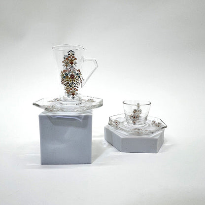طقم استكانة وفنجان 18قطعة Diva Lady