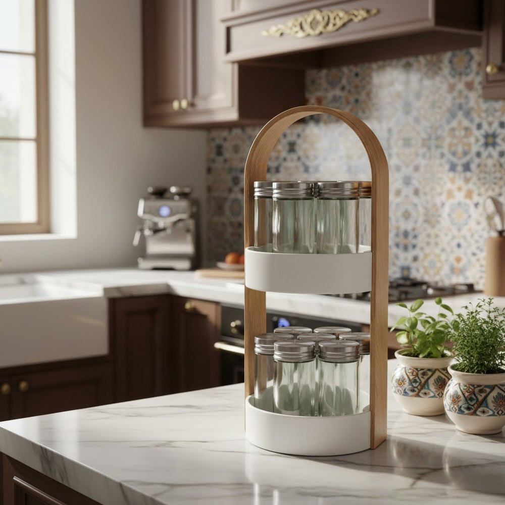 حامل توابل دوار بـ 14 قطعة