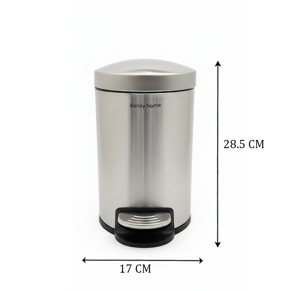 سلة مهملات معدنية مع دواسة