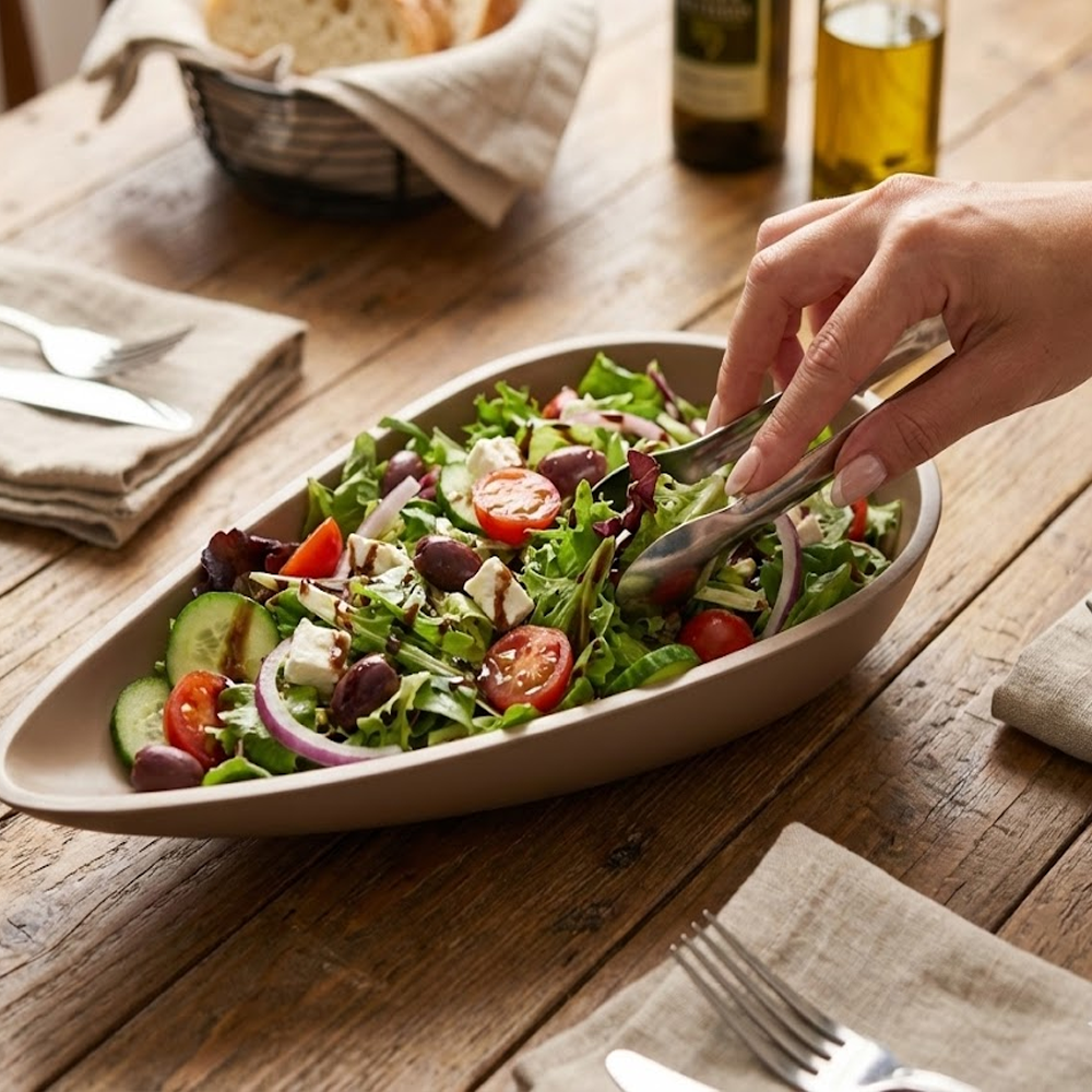 وعاء تقديم كبير بتصميم عصري بالوان متعددة