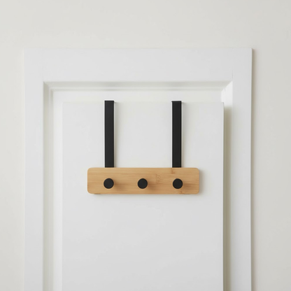 علاقة باب خشبية من الخيزران والمعدن