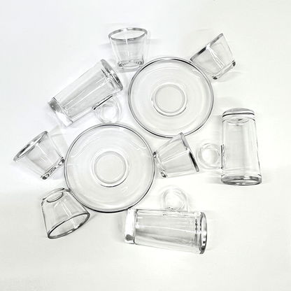 طقم استكانة وفنجان 18قطعة Diva Lady