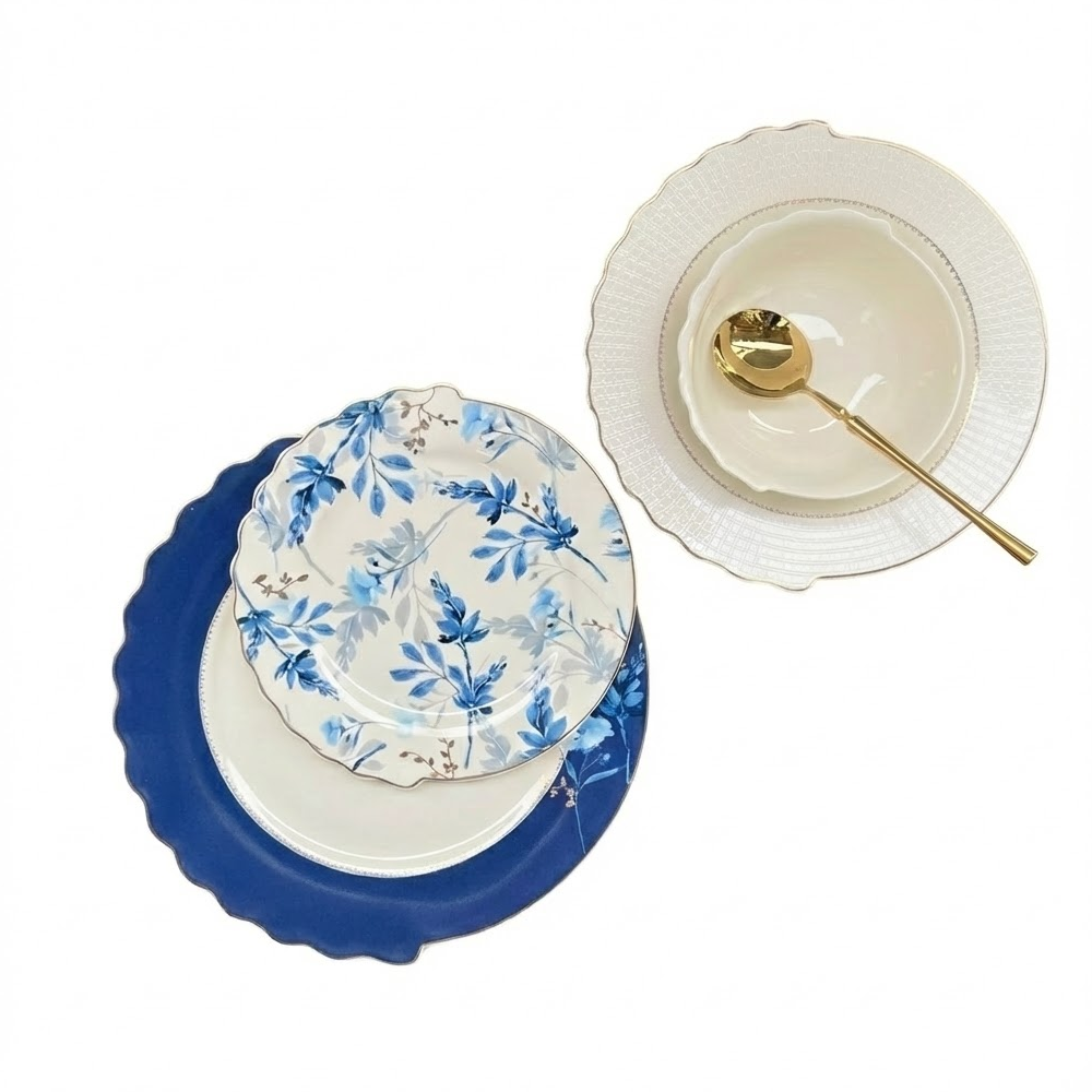 طقم أطباق مائدة فاخر 24 قطعة