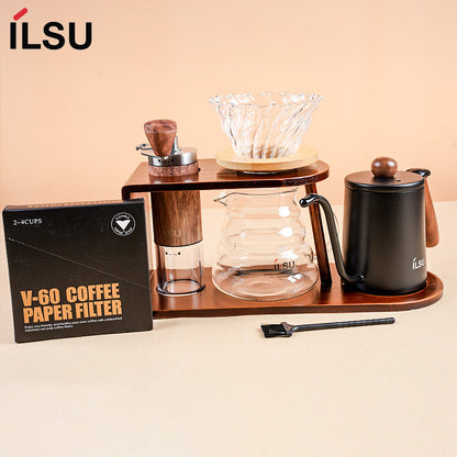 مجموعة ماكينة صنع القهوة المحمولة من ILSU - 6 قطع