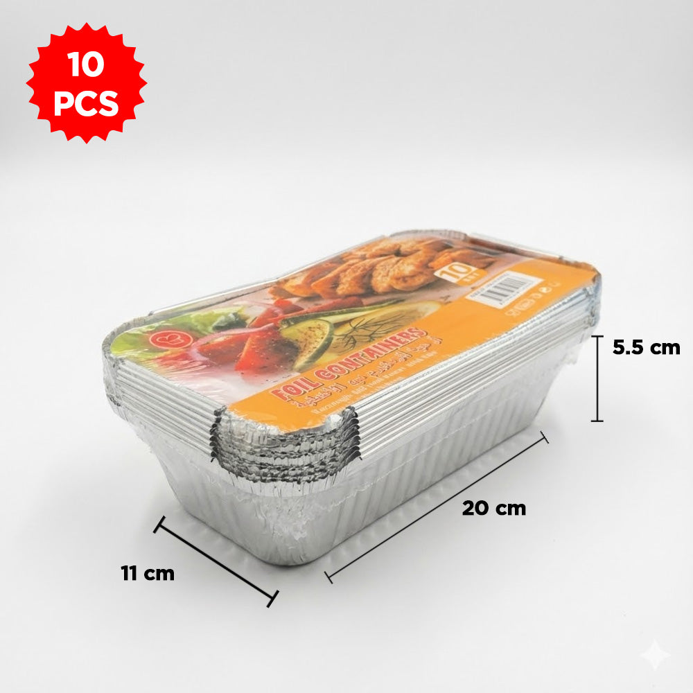 حاويات طعام من رقائق الألومنيوم