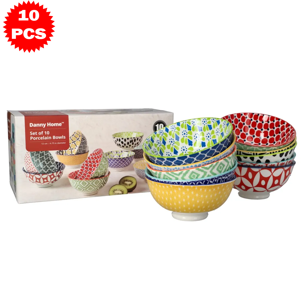 طقم أطباق مزركش ألوان