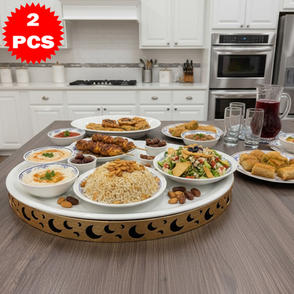 47x35 طبق تقديم كبير مع حامل معدني