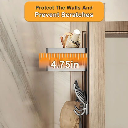 علاقة باب مع رف تخزين علوي