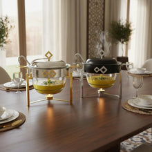 طقم سخان حساء زجاجي