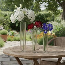 مزهرية زجاجية شفافة