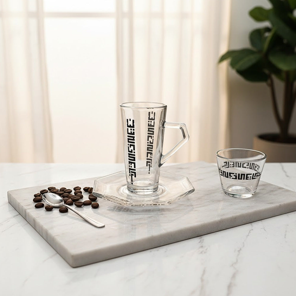 طقم استكانة وفنجان 18قطعة Diva Lady