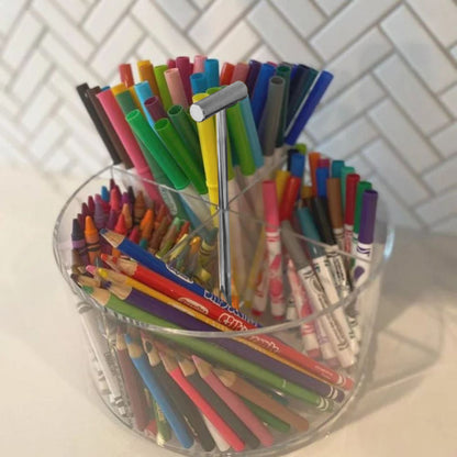 منظم مكتب دوار من الأكريليك