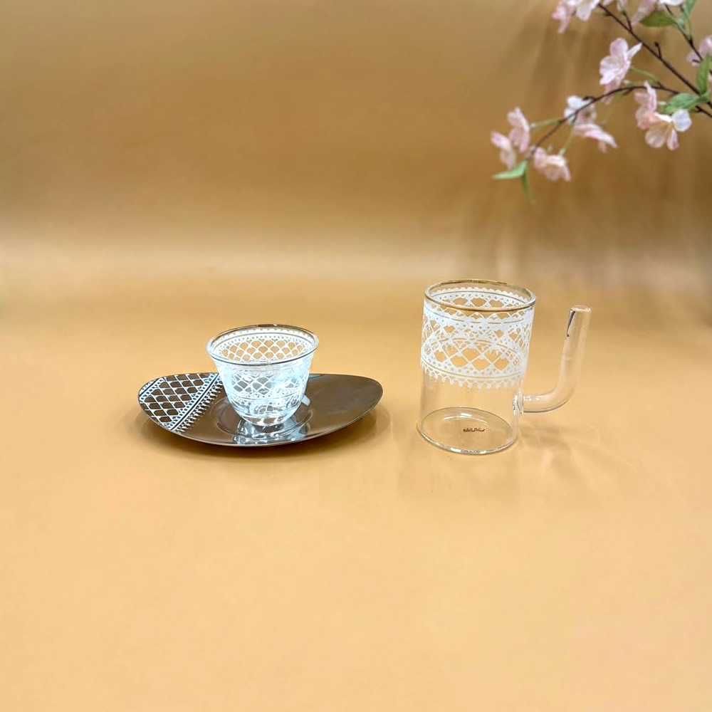 طقم استكانة وفنجان 18قطعة