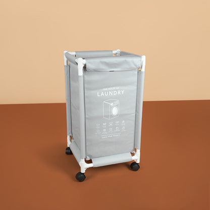 سلة غسيل ذات حجرة واحدة مع غطاء، المقاس: ارتفاع 65 × عرض 35 × طول 35