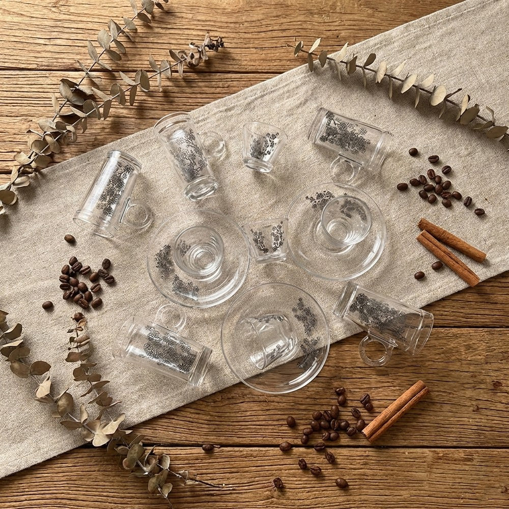 طقم استكانة وفنجان 18 قطعة Alkuwaity Al Awal الكويتي الأول