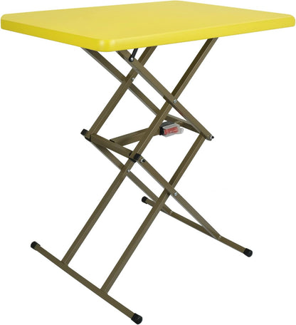 طاولة جانبية محمولة قابلة للطي (أصفر)