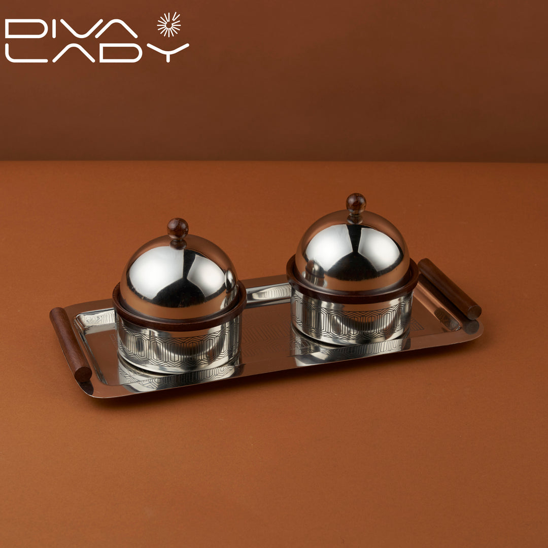 3 Pieces Stainless Steel Serving Set