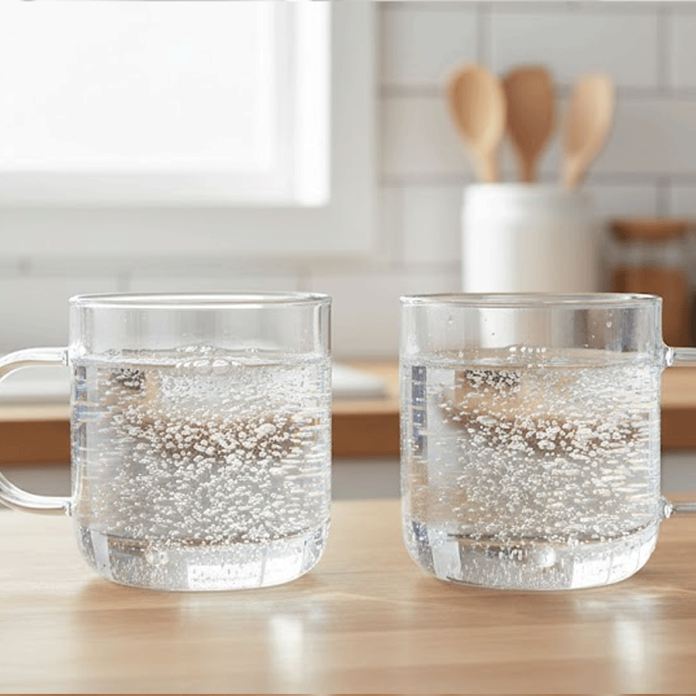 كوب مج زجاجي 2 قطعة 330 مل