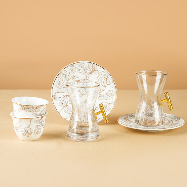 Istikana and cup set, 18 pcs