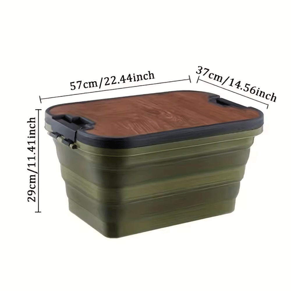 سلة  مع طاولة خشبية